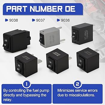 Amazon.com: 9038 Fuel Pump Relay Bypass Switch Kit, Relay